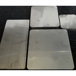 316 Grade stainless steel plates (no holes)