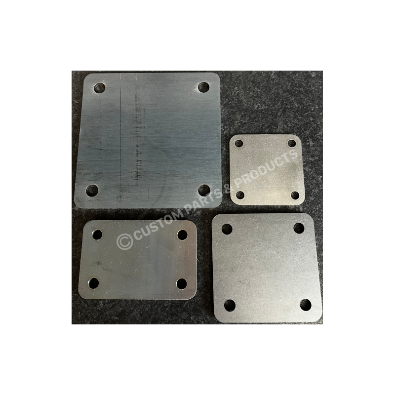 Mild Steel Plate Laser Cut with Radius Corners (with holes)