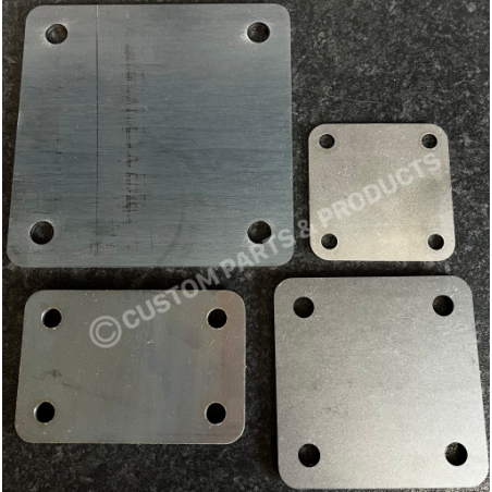 Mild Steel Plate Laser Cut with Radius Corners (with holes)