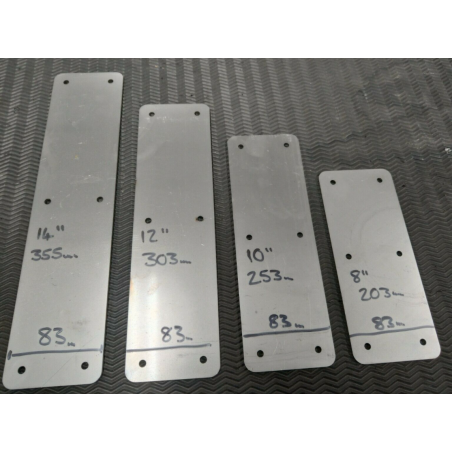 Mild steel flat fixing plates